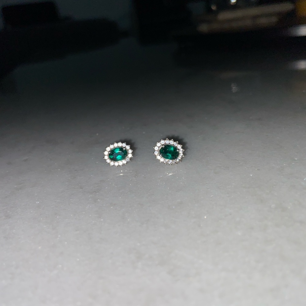 Diamond and Emerald studs